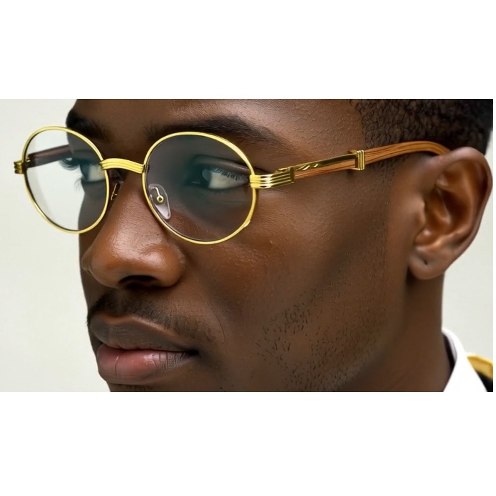 Hip Hop Eyeglasses Light‎ Wood Timple Trendy Outdoor Party Wear Nouveau Vintage